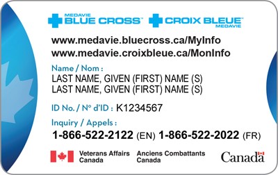 Blue cross card
